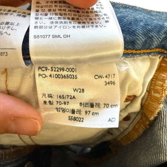 Levis‎ Shorts Womens 28 Denim Cut Off 501 Button Fly Bling Distressed EUC - Picture 5 of 12